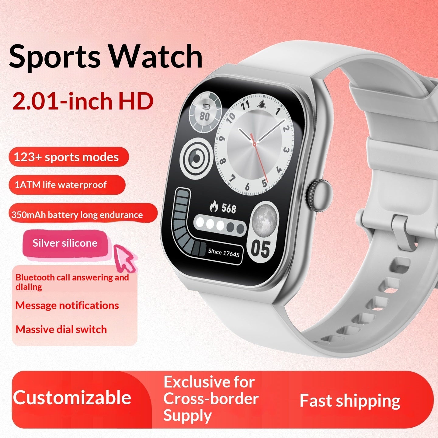 Reloj inteligente deportivo para hombres y mujeres