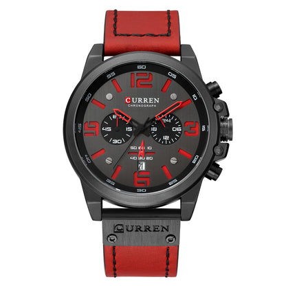 Carrian 8314 Men's Watch Sport Six-Piece Quartz Watch Calendar Men's Watch Waterproof Strap Watch