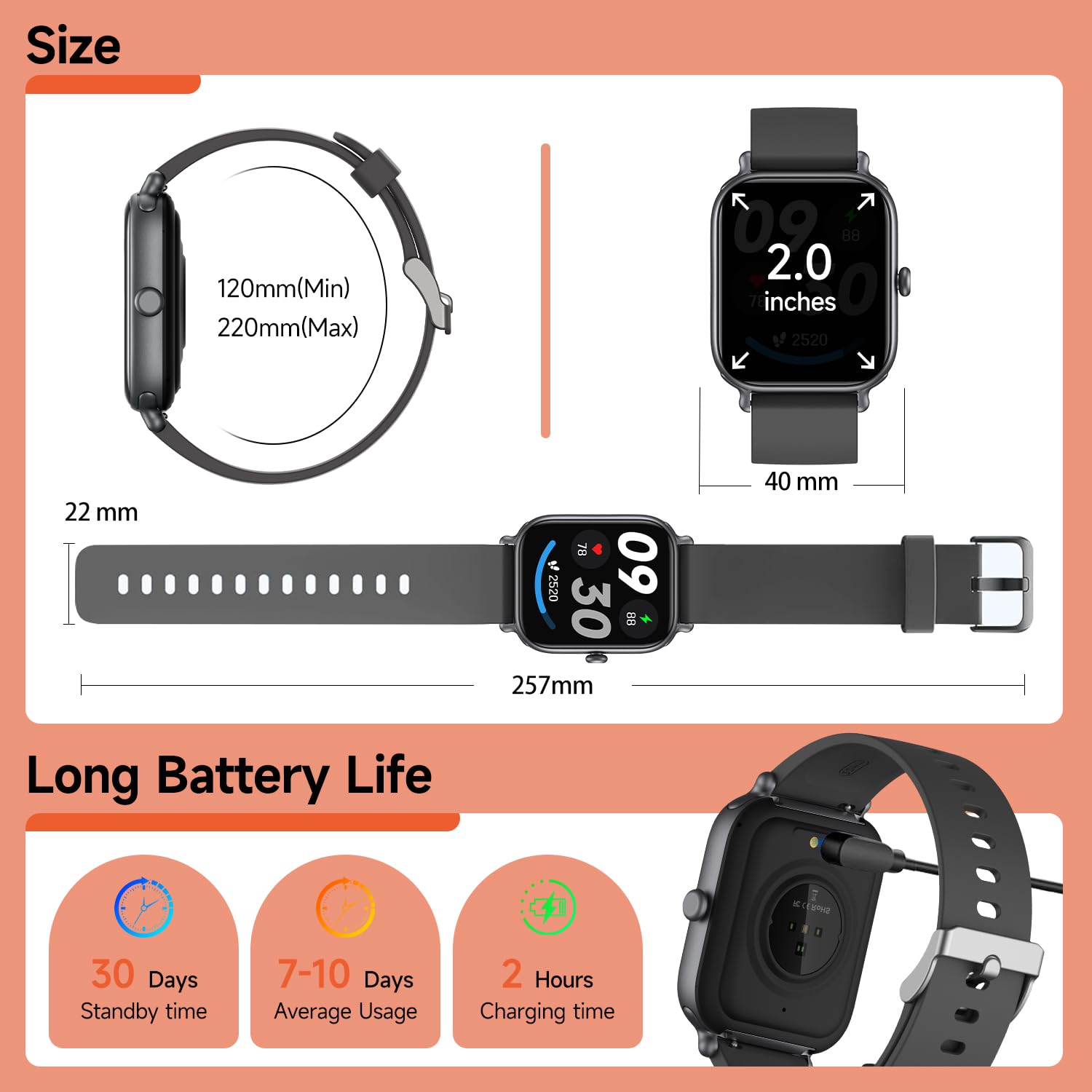 2.0 Inch HD - Fashion Smartwatch
