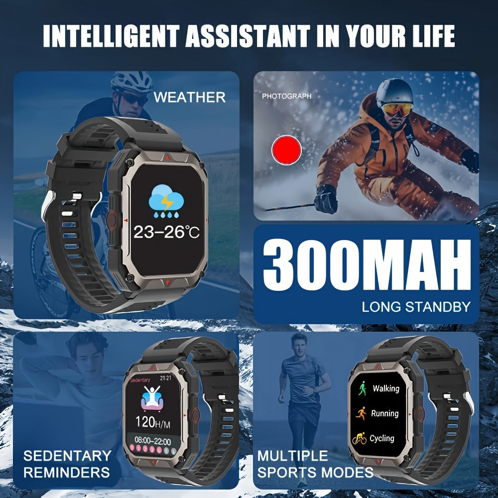 Men S Smart Watch Answer,make Calls, Wireless Calling Sports Smartwatch Fitness Tracker, With Multiple Sport Modes, Step Counter, Alarm, Compatible With IPhone And Android Phones