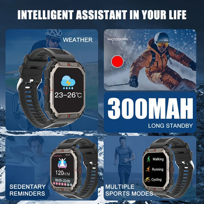 Men S Smart Watch Answer,make Calls, Wireless Calling Sports Smartwatch Fitness Tracker, With Multiple Sport Modes, Step Counter, Alarm, Compatible With IPhone And Android Phones
