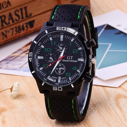 Reloj deportivo GT Racing de silicona con esfera grande de eBay, relojes de cuarzo para hombre, moda para negocios al por mayor.