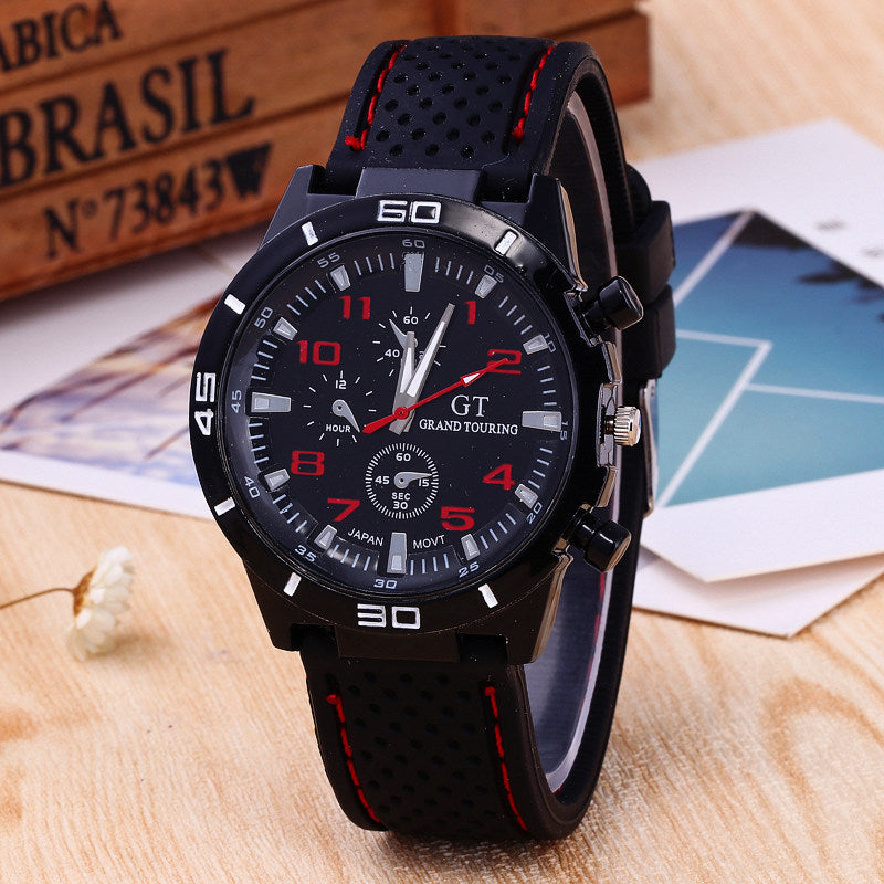 Reloj deportivo GT Racing de silicona con esfera grande de eBay, relojes de cuarzo para hombre, moda para negocios al por mayor.