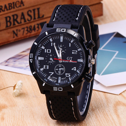 Reloj deportivo GT Racing de silicona con esfera grande de eBay, relojes de cuarzo para hombre, moda para negocios al por mayor.