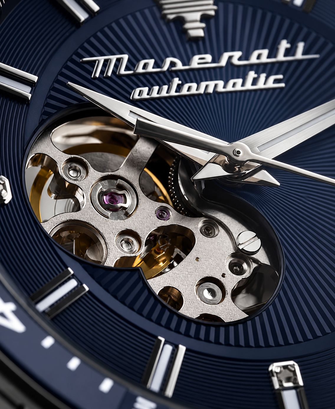Maserati Safira R8823140007 — Relógio Automático Masculino Open Heart