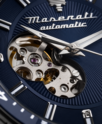 Maserati Safira R8823140007 — Relógio Automático Masculino Open Heart