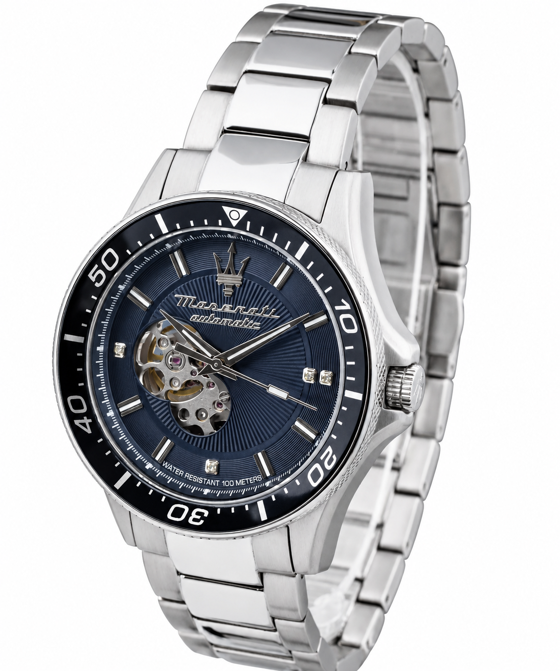Maserati Safira R8823140007 — Relógio Automático Masculino Open Heart