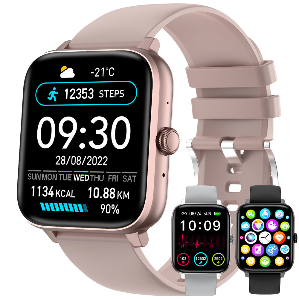 Reloj inteligente para hombre y mujer, 1,83 pulgadas, Bluetooth, monitor de ritmo cardíaco y actividad física